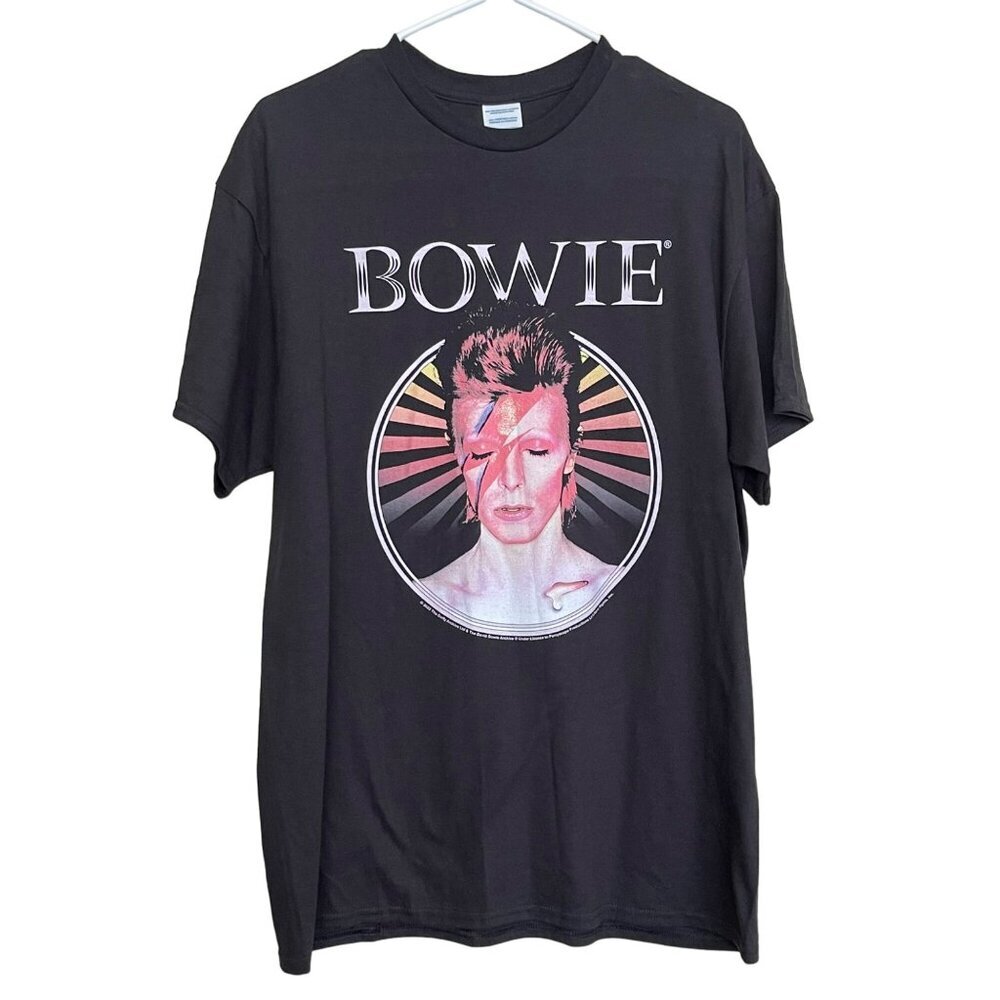 David Bowie Graphic T-Shirt Unisex Black 100% Cotton Tee Large NWOT